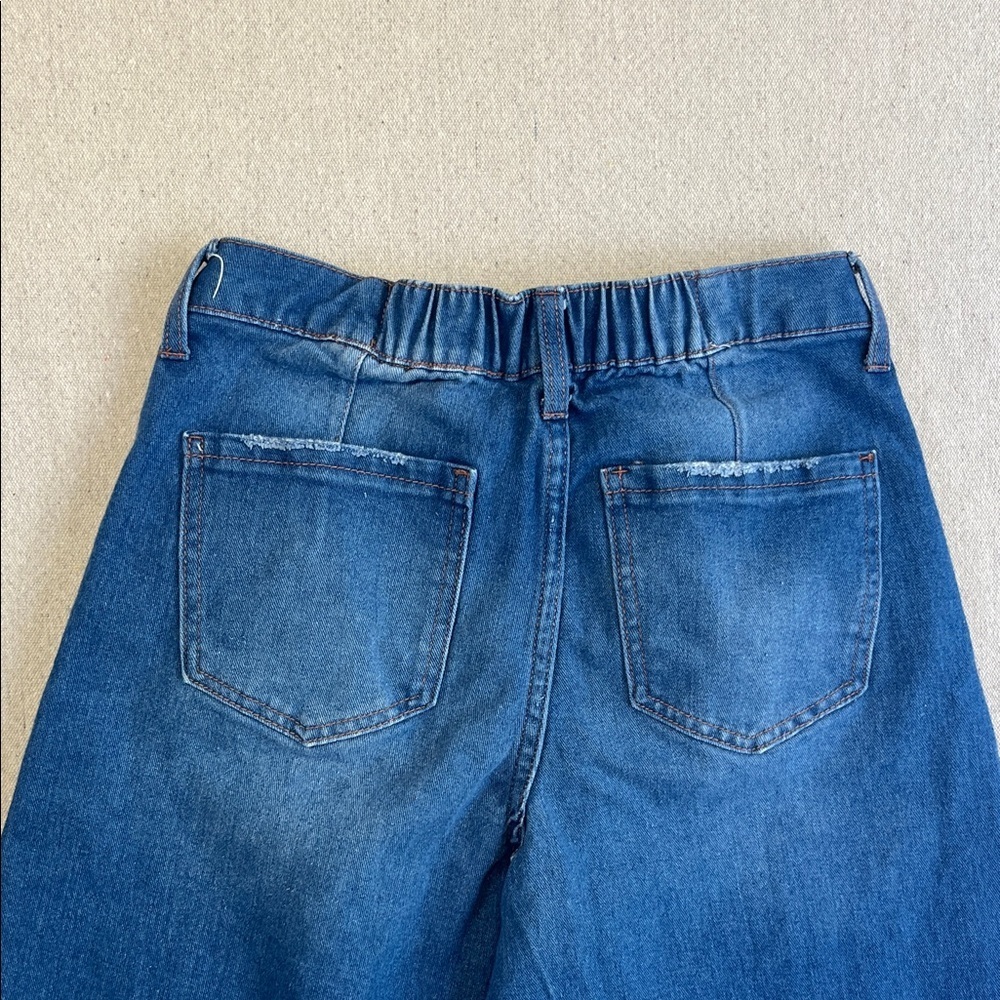 Celebrity Pink Wide Leg Crop Jeans Womens 3/26 Drawstring Raw Hem - Picture 9 of 10